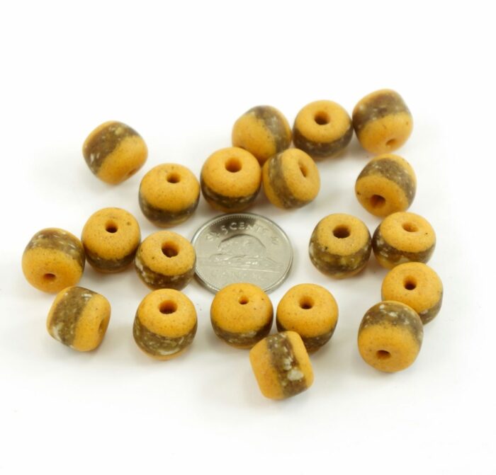 Yellow Sandcast Beads - Image 2