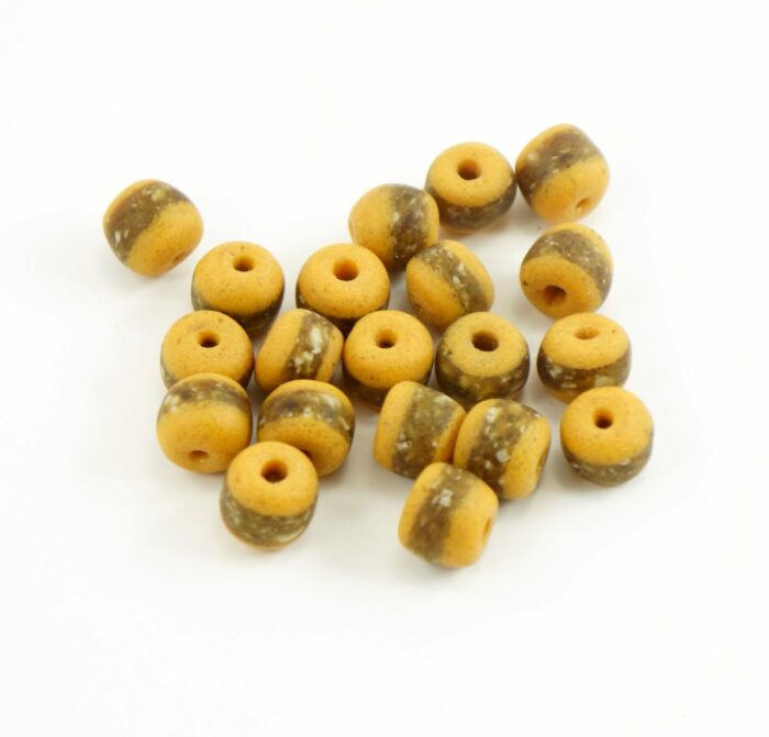 Yellow Sandcast Beads