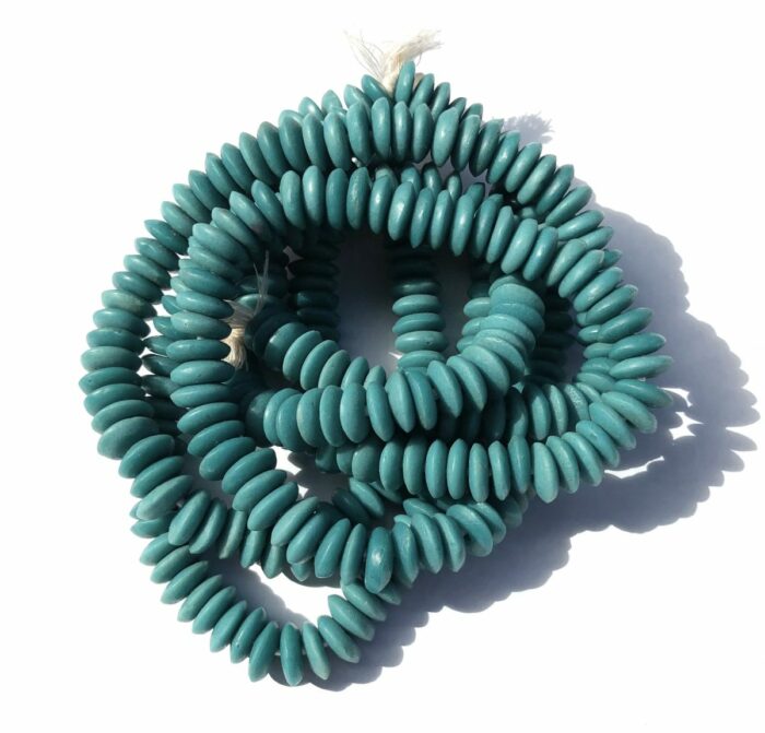 Teal Recycled Glass Disks