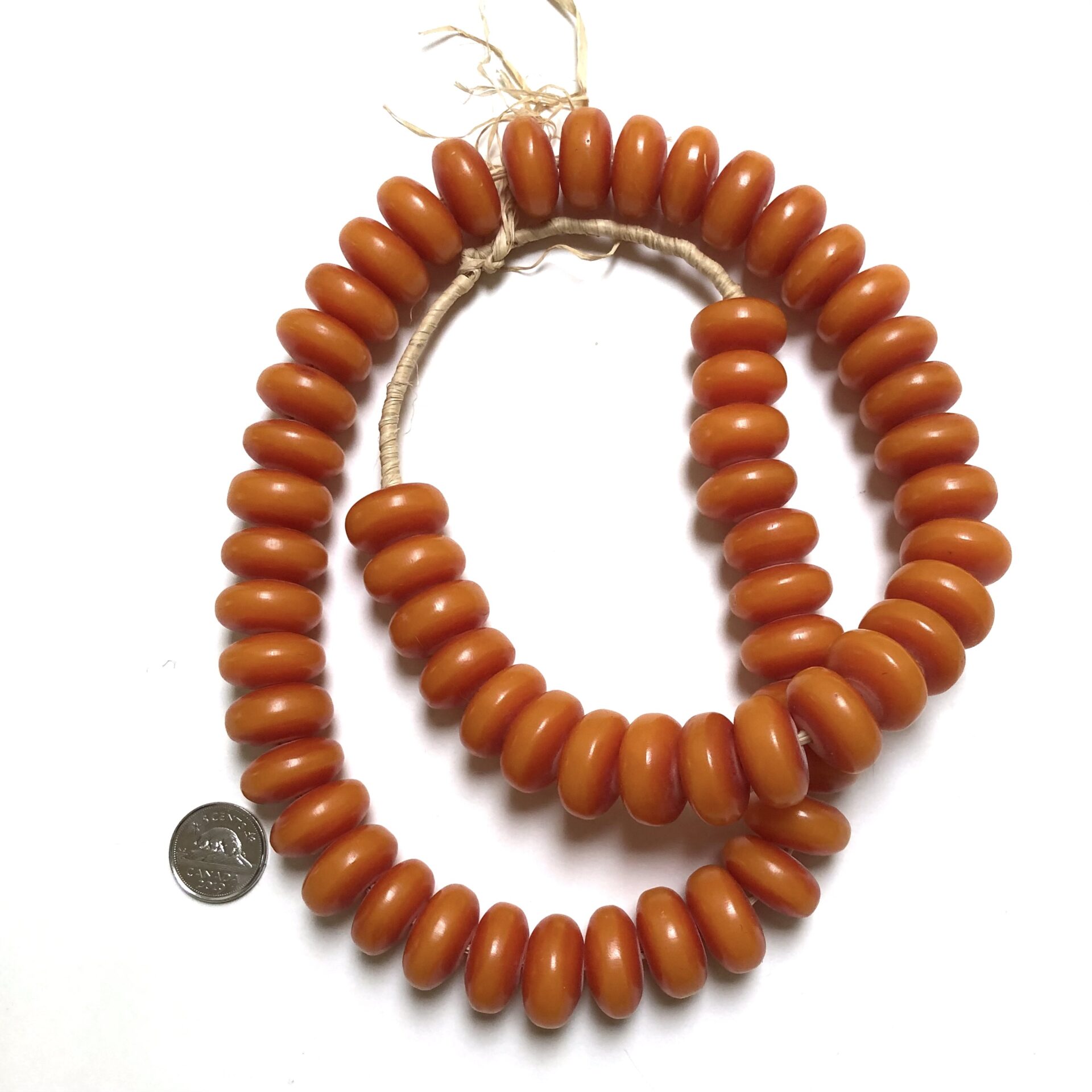 African Amber Disk Beads