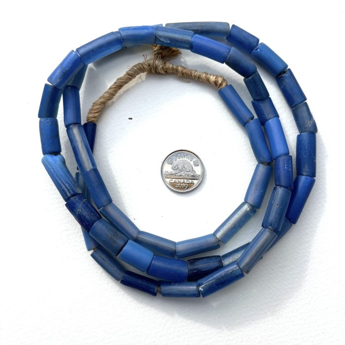 Vintage Russian Blue Glass Beads