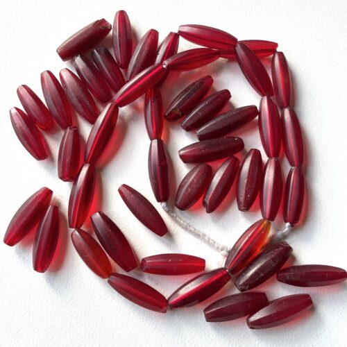 Vintage Czech Red Faceted Bohemian Trade Beads