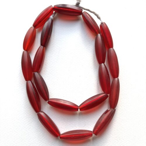 Vintage Czech Red Faceted Bohemian Trade Beads