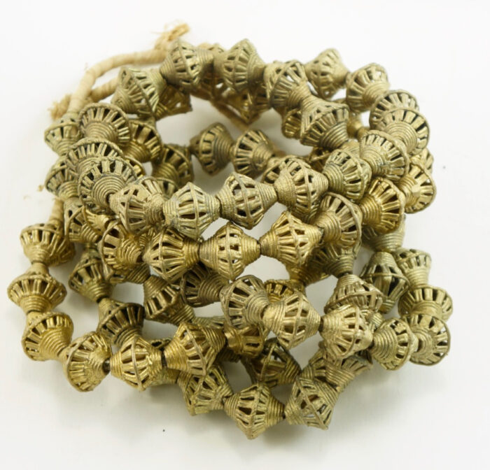 17mm Brass  Bicone Beads