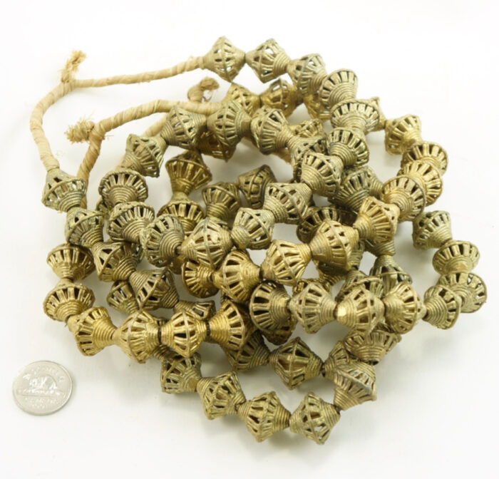 17mm Brass  Bicone Beads - Image 2