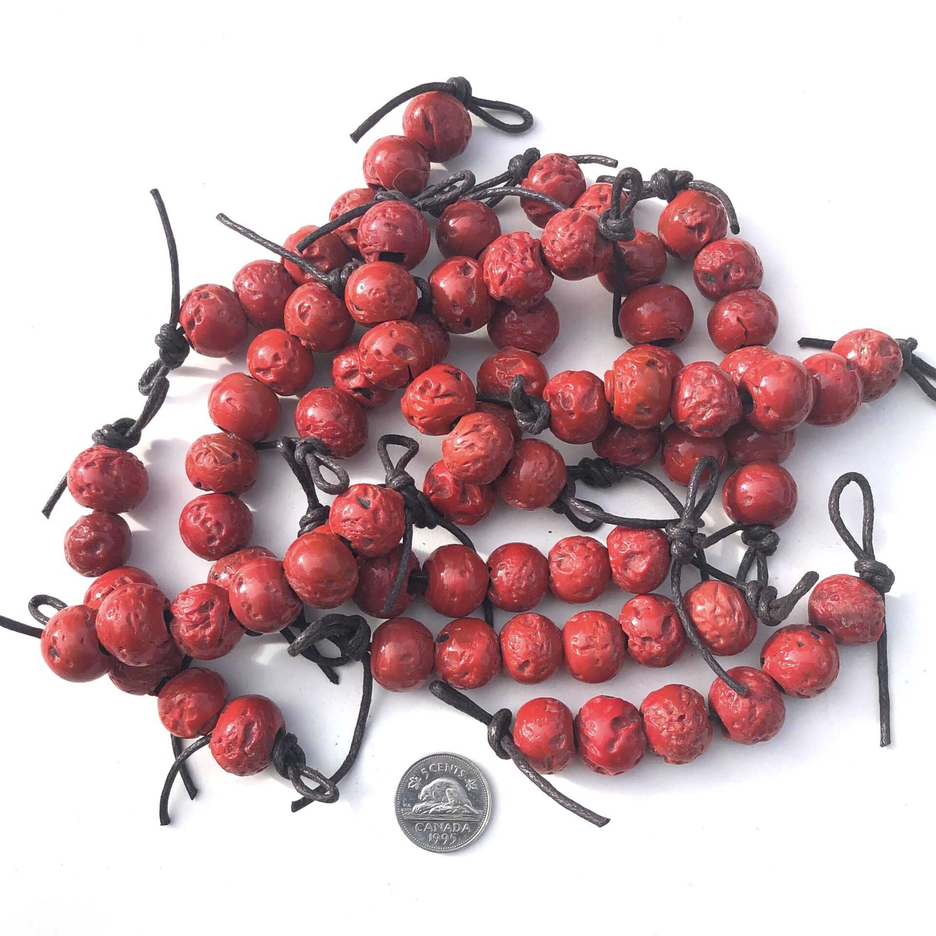 Red Recycled Glass Beads