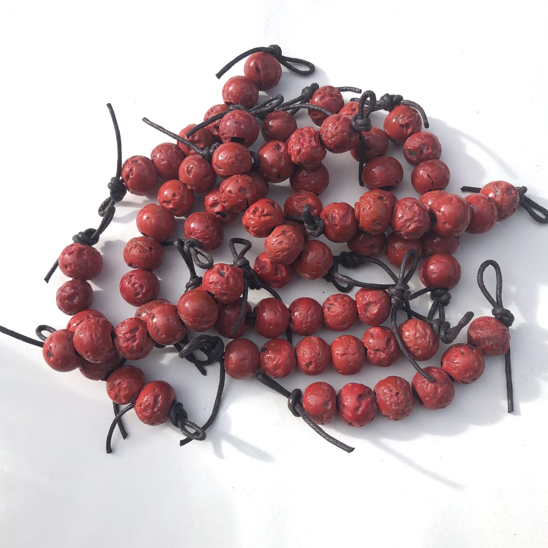 Red Recycled Glass Beads