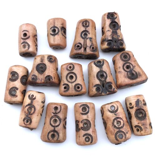 Carved Bone Beads