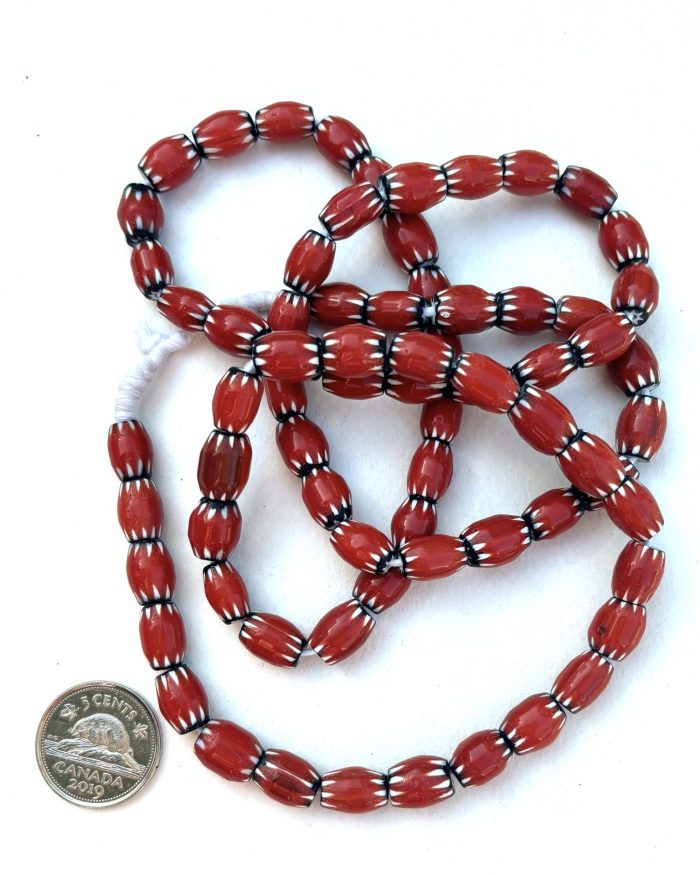 Red Chevron Beads