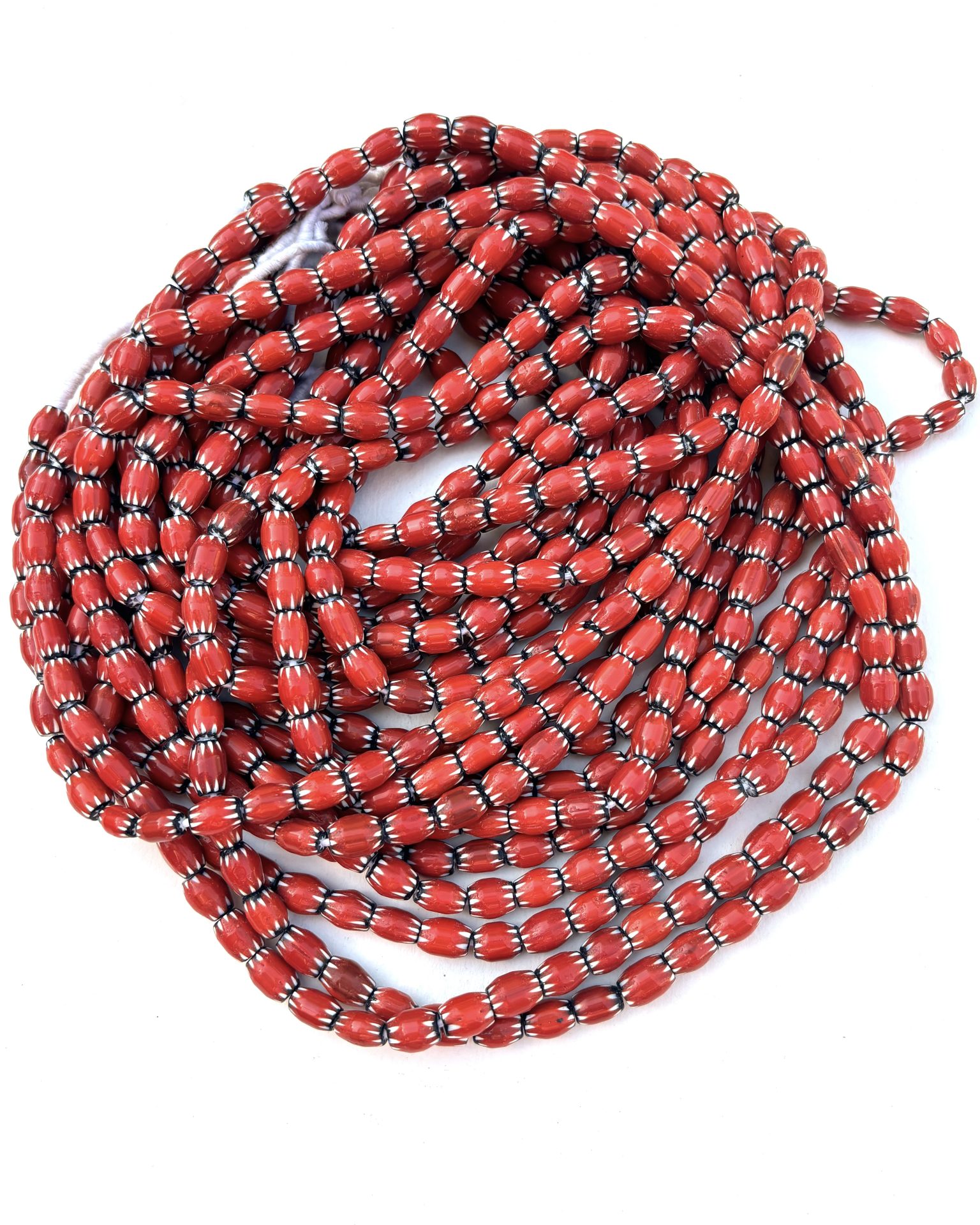 Red Chevron Beads