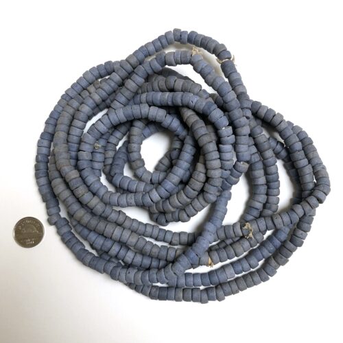 Blue Sandcast Beads