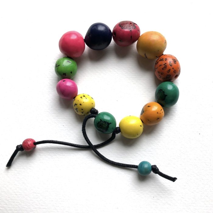 Colourful Vegetable Ivory Beads Bracelet