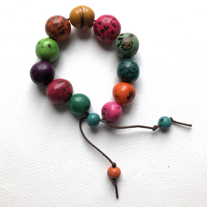 Colourful Vegetable Ivory Beads Bracelet