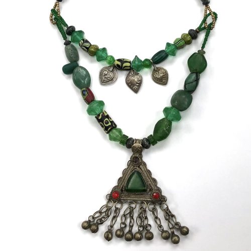 Funky Frog Green Gypsy Necklace