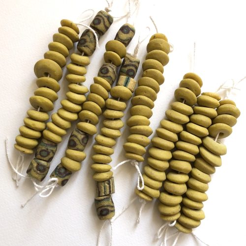 Yellow Heritage Glass Beads