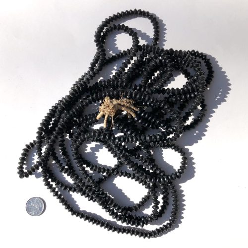 Large Black Vintage Glass Beads