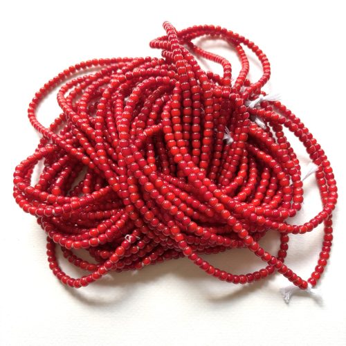 Red Whiteheart Beads 6mm