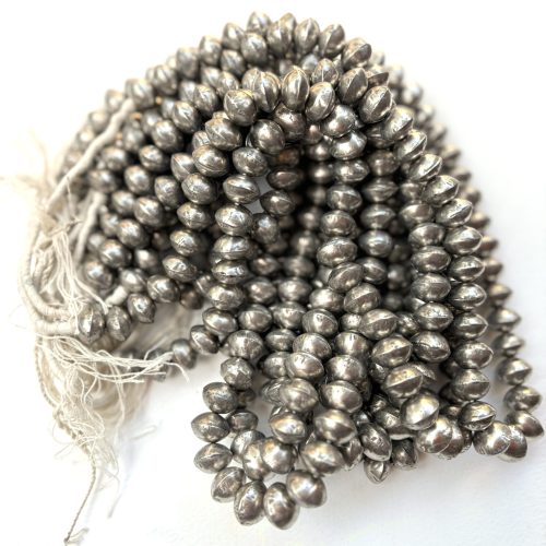 15 mm Mali Silver Bicone Beads