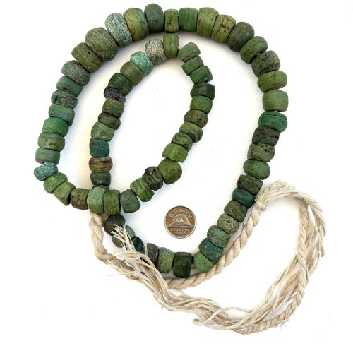 Green Hebron Glass Beads