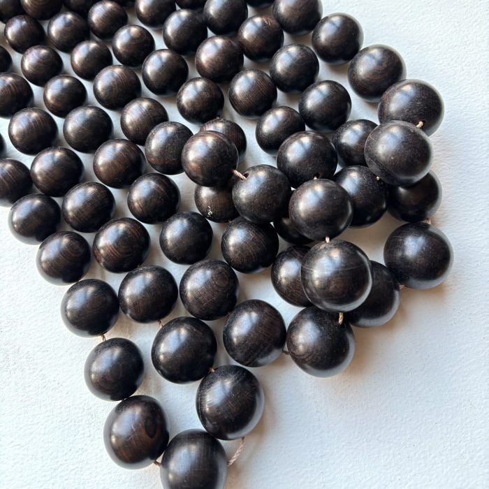 Ebony Wood Round Graduated Beads