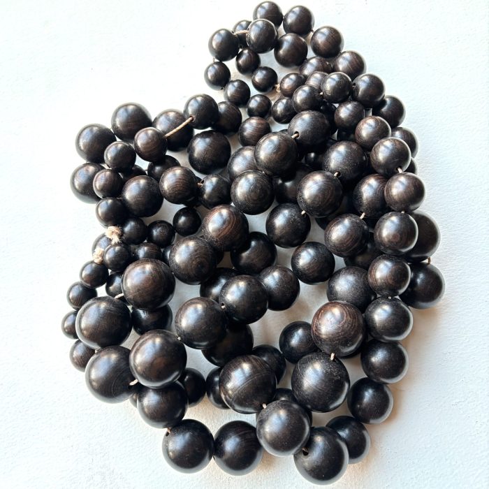 Ebony Wood Round Graduated Beads