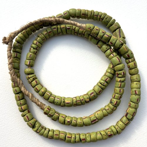 Antique Chartreuse Glass Old Trade Beads