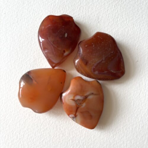 Small Shield Pendant Carnelian Beads