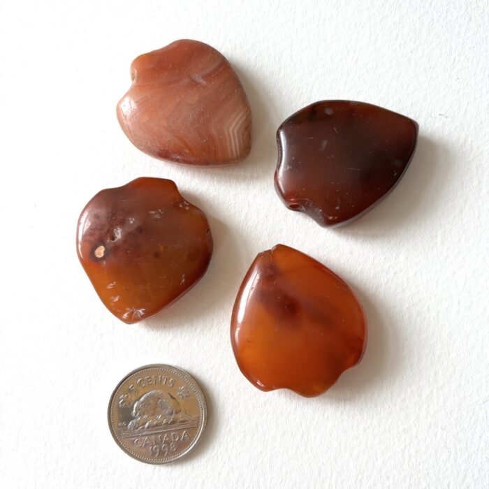 Small Shield Pendant Carnelian Beads