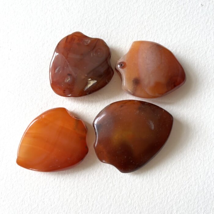 Small Shield Pendant Carnelian Beads