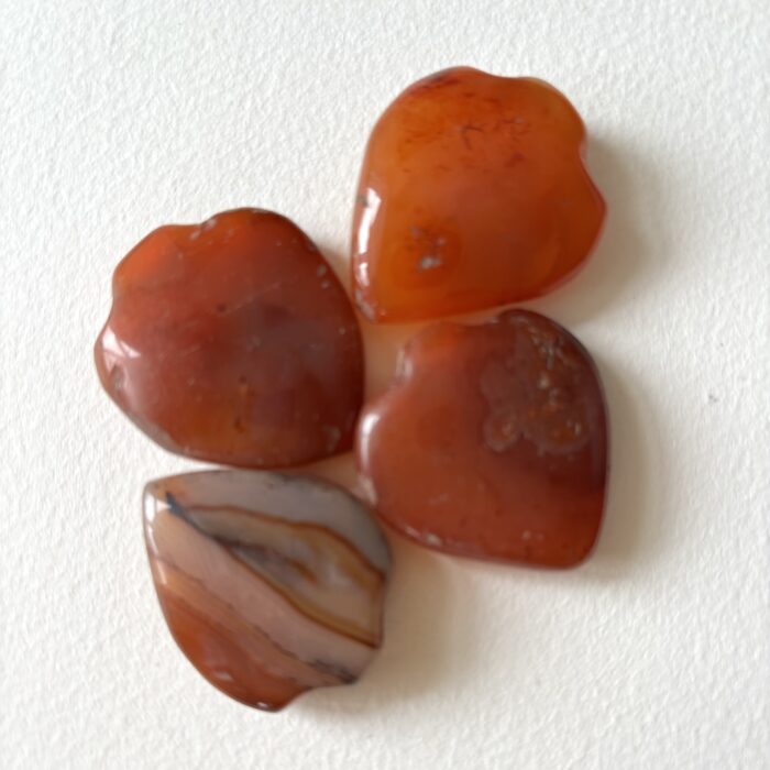 Small Shield Pendant Carnelian Beads