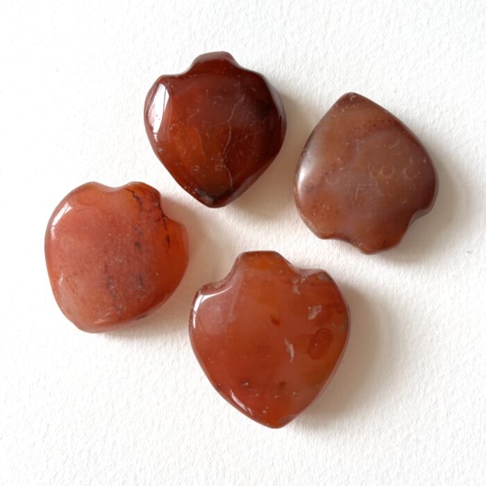 Small Shield Pendant Carnelian Beads