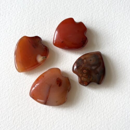 Xtra Small Shield Pendant Carnelian Beads